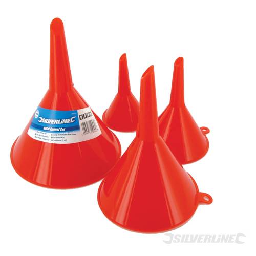 Silverline 282421 Funnel Set 4pce 50, 75, 100 and 120mm - SIL282421 