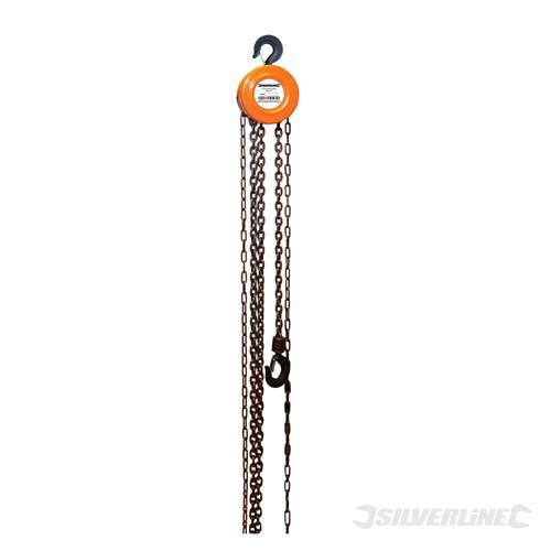 Silverline 282517 Chain Block 5 Ton / 3m Lift Height - SIL282517 