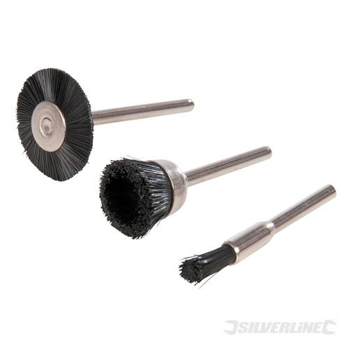 Silverline 282523 Nylon Brush Set 3pce 5, 15, 20mm - SIL282523 
