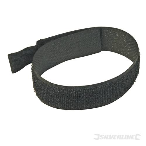 Silverline 282543 Hook and Loop Cable Ties 10pk 300mm Black - SIL282543 