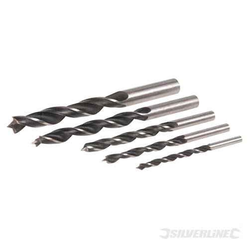 Silverline 291404 Lip and Spur Drill Bit Set 5pce 4, 5, 6, 8 and 10mm - SIL291404 