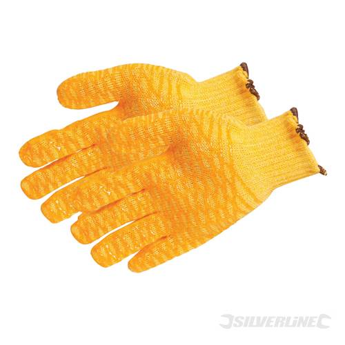 Silverline 349760 Yellow Gripper Gloves One Size - SIL349760 