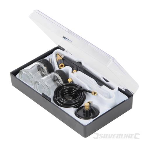 Silverline 380158 Airbrush Hobby Kit 6pce 15ml - SIL380158 