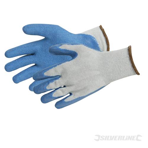 Silverline 427550 Latex Builders Gloves One Size - SIL427550 