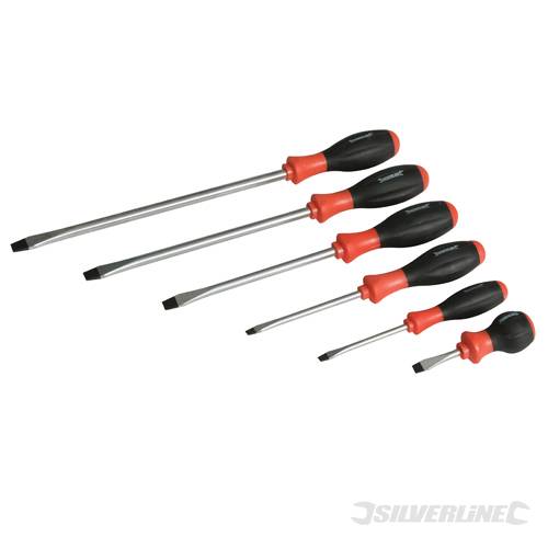 Silverline 427587 Turbo Twist Screwdriver Slotted Flared 6pce - SIL427587 