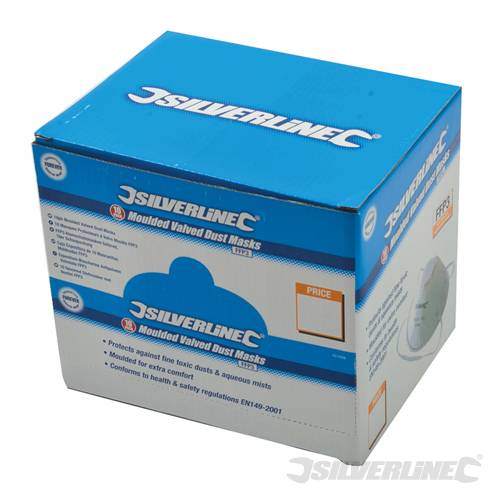 Silverline 427698 Respirator Moulded Valved FFP3 NR Display 10 Pack - SIL427698  - SOLD-OUT!!