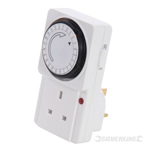 Silverline 438242 Plug-In Mechanical Timer 24 hour - SIL438242 