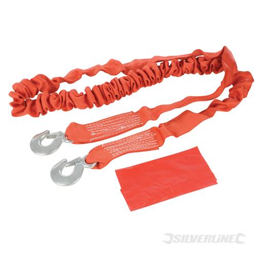 Silverline 443621 Elasticated Tow Rope 4 Tonne 4m x 60mm - SIL443621 