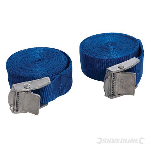 Silverline 449682 Buckled Straps Set 2pce 2.5m x 25mm - SIL449682 