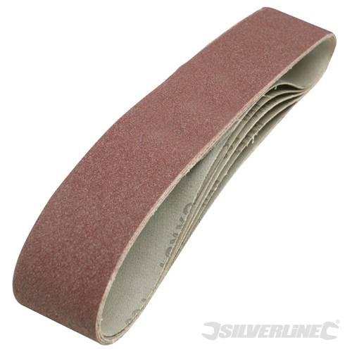 Silverline 463484 Sanding Belts 50 x 686mm 5pk 80 Grit - SIL463484 