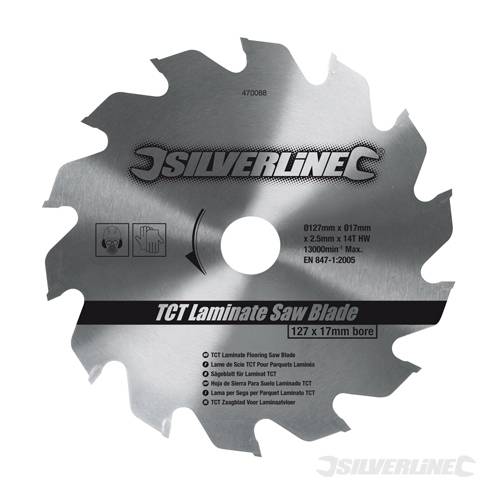 Silverline 470088 Laminate Flooring Saw Blade 14T 127 x 17 - no rings - SIL470088 - SOLD-OUT!! 