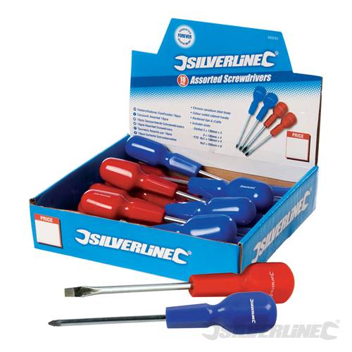 Silverline 583253 Assorted Screwdriver Display Box 18pce - SIL583253 
