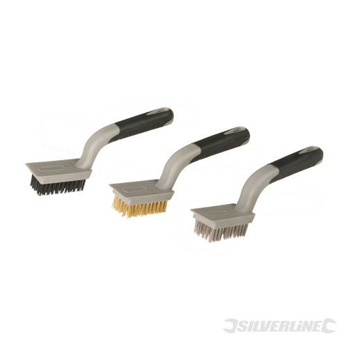 Silverline 596171 Medium Wire Brush Set 3pce 5 Row - SIL596171 