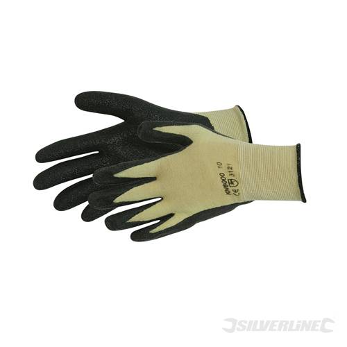 Silverline 598485 Kevlar Mix Nitrile Gloves One Size - SIL598485 
