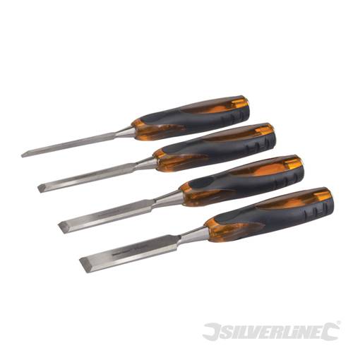 Silverline 633495 Expert Wood Chisel Set 4pce 6, 13, 19 and 25mm - SIL633495 
