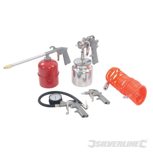 Silverline 633548 Air Tools and Compressor Accessories Kit 5pce - SIL633548 