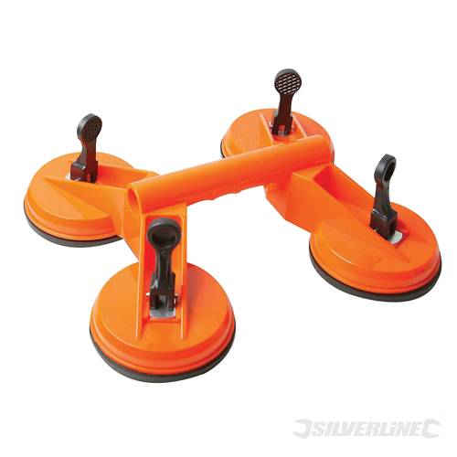 Silverline 633580 Quad Suction Pad 120kg - SIL633580 