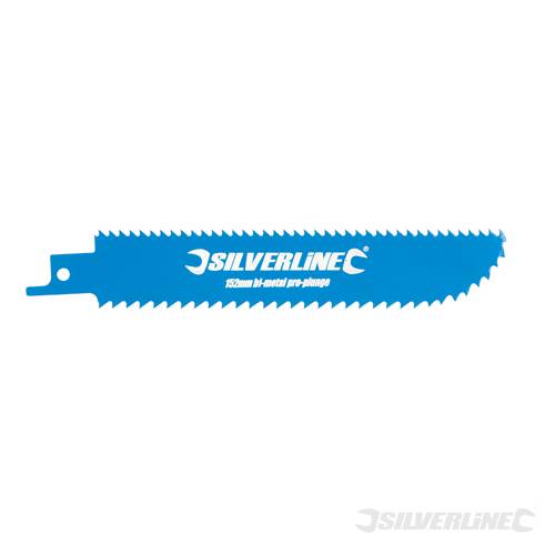 Silverline 633930 Recip Sabre Plunge Blade 100mm 6/9tpi - SIL633930 