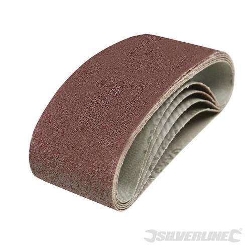Silverline 635329 Sanding Belts 60 x 400mm 5pk 80 Grit - SIL635329 