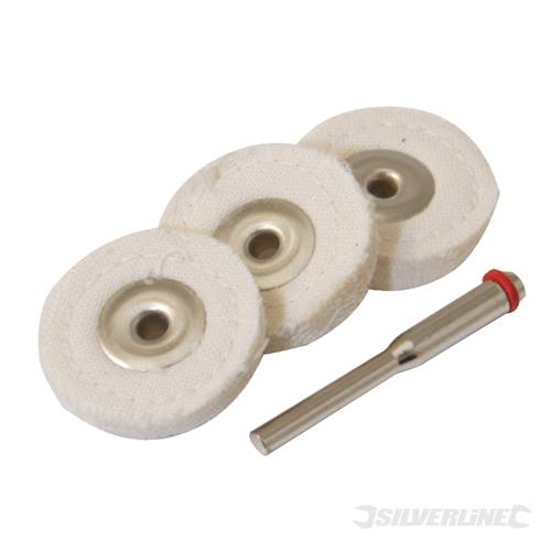 Silverline 656616 Loose Leaf Buffing Wheels Kit 4pce 25mm - SIL656616 