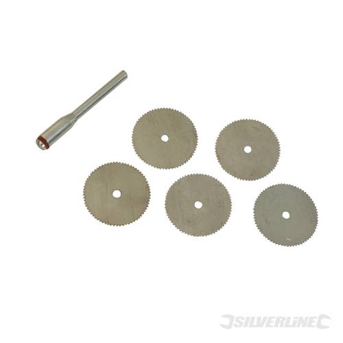 Silverline 656628 Steel Cutting Disc Kit 6pce 22mm - SIL656628 