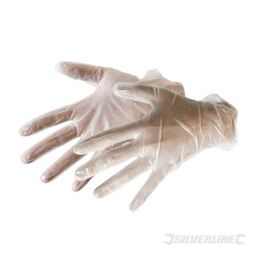 Silverline 675052 Vinyl Gloves 100pk Large - SIL675052 - SOLD-OUT!! 