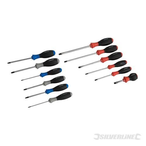 Silverline 675118 Turbo Twist Screwdriver Assorted Set 12pce - SIL675118 - DISCONTINUED 