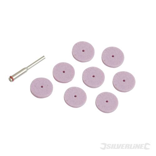 Silverline 675196 Grinding Disc Kit 9pce 20mm dia - SIL675196 