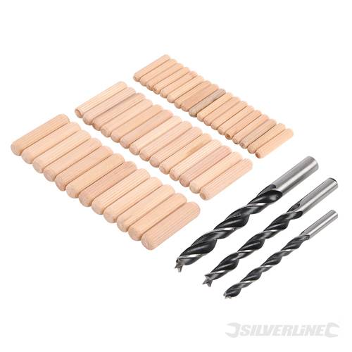 Silverline 675264 Dowel and Bit Set 47pce 6, 8 and 10mm - SIL675264 