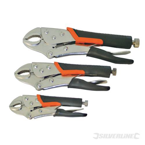 Silverline 675268 Self Locking Soft-Grip Plier Set 3pce 3pce - SIL675268 