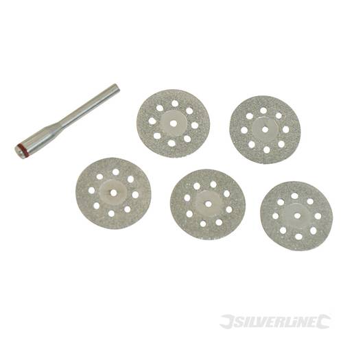 Silverline 719813 Vented Diamond Cutting Disc Kit 6pce 22mm - SIL719813 