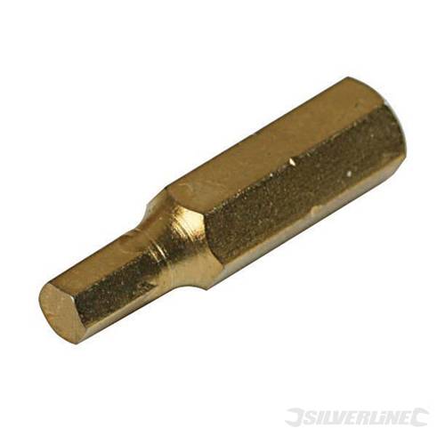 Silverline 783098 Hex Gold Screwdriver Bits 10pk 5mm - SIL783098 