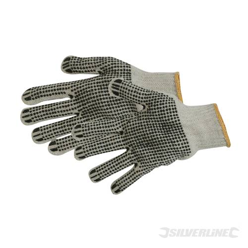Silverline 783131 Double-Sided Dot Gloves One Size - SIL783131 
