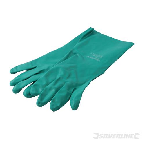 Silverline 793785 Nitrile Gauntlets One Size - SIL793785 