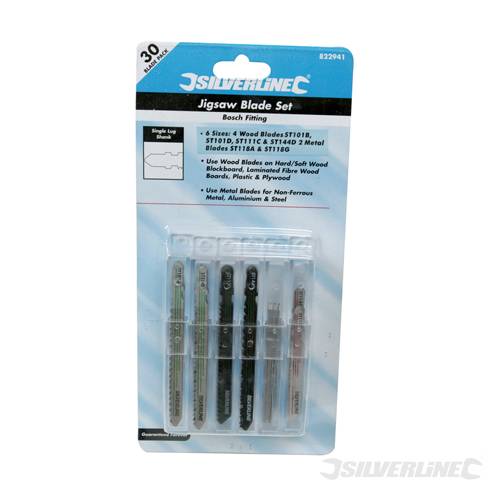 Silverline 822941 Jigsaw Blade Set 30pk 30pk - SIL822941 