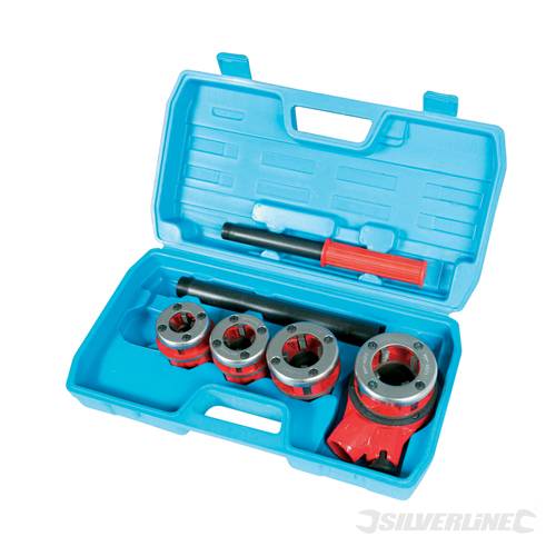 Silverline 868556 Pipe Threading Kit 1/2", 3/4", 1" and 1 1/4" - SIL868556 