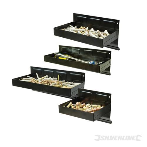 Silverline 868873 Magnetic Tool Tray Set 4pce 150-310mm - SIL868873 