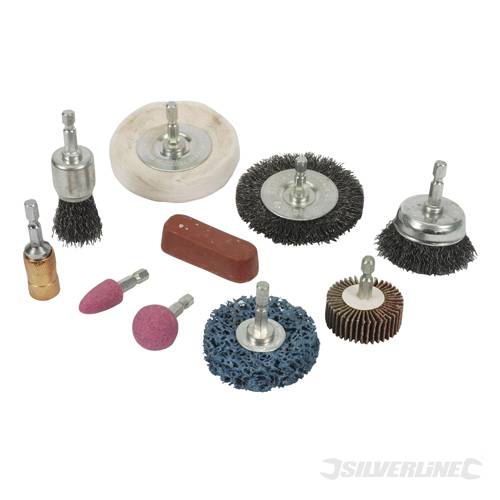 Silverline 918557 Cleaning and Polishing Kit 10pce 6mm - SIL918557 