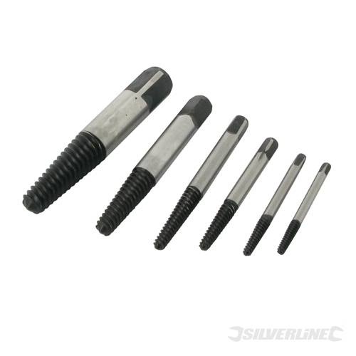 Silverline 969752 Screw Extractor Set 6pce 3-25mm - SIL969752 