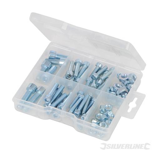 Silverline 993047 Cap Screws and Nuts Pack 75pce - SIL993047 