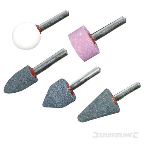 Silverline DA100 Mounted Stone Set 5pce 15 - 25mm - SILDA100 