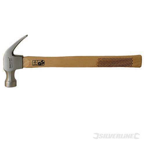 Silverline HA01 Hickory Claw Hammer 16oz - SILHA01 