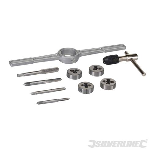 Silverline MS53 Tap and Die Set Metric 10pce 10pce - SILMS53 