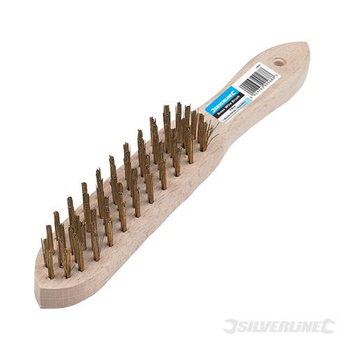 Silverline PB15 Heavy Duty Wire Brush 4 Row - SILPB15 