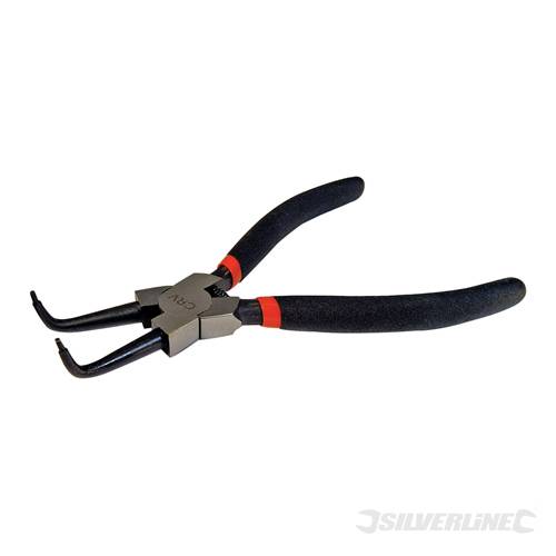 Silverline PL65 Bent Nose Internal Circlip Pliers 180mm - SILPL65 