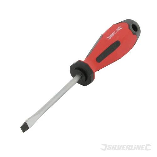 Silverline SD71 Soft-Grip Screwdriver Slotted Flared 5 x 75mm - SILSD71 