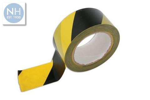 Sylglas Yellow and Black Hazard Tape 50mm x 3m - SYLHAZARDTAPE 