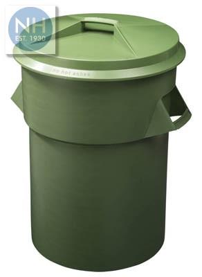 Green Tuffbin with Lid 94L - TANTUFGREEN 