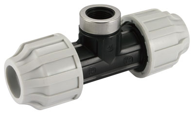 AIR-PRO 16mm x 1/2" Polyethylene Pipe Fi BSPT Centre Offtake Tee - PE-710.016 