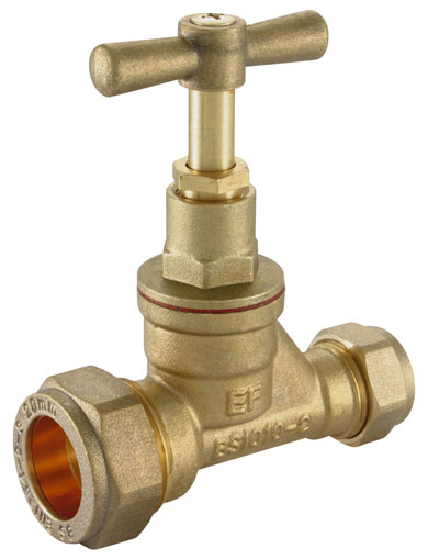 Poly Stopcock Brass Light Pattern 20mm - PSC-20